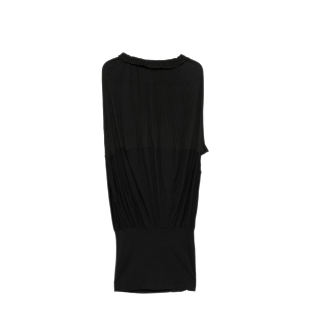 Black Pleated Texture Top