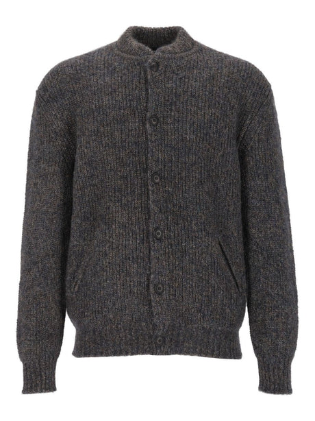 Giorgio Armani Mohair Blend Cardigan - Grey