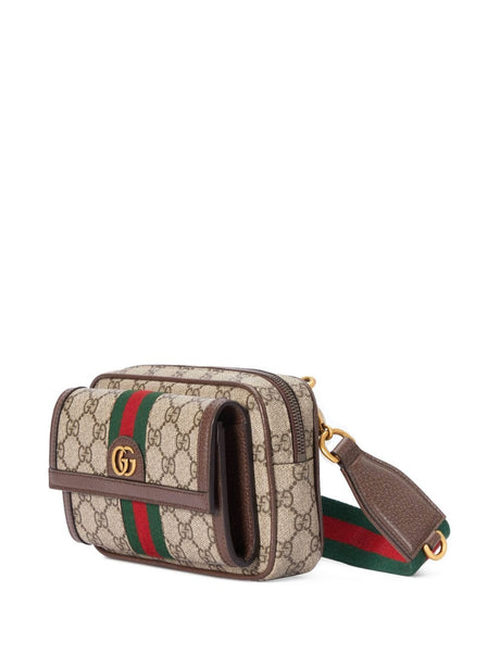 Ophidia Mini GG Supreme Canvas Bag - Beige and Ebony