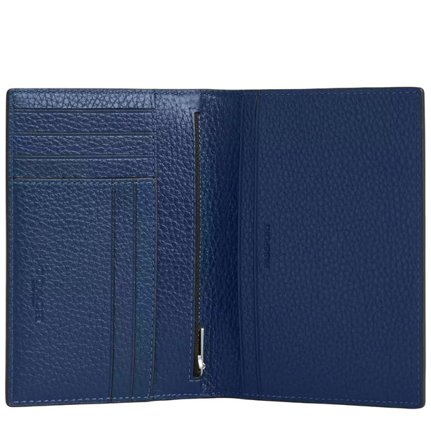 Coach Passport Card Case With Car Print - Deep Blue Multi CEK62
