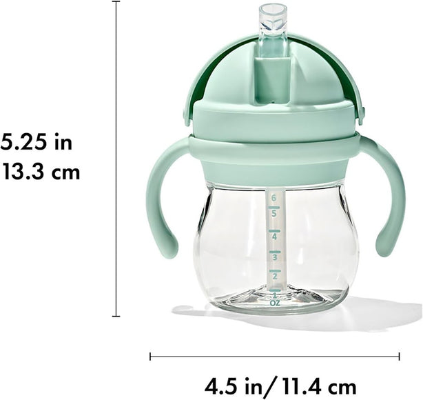OXO Tot Transitions Toddler Straw Cup with Removable Handles, 6oz/180ml
