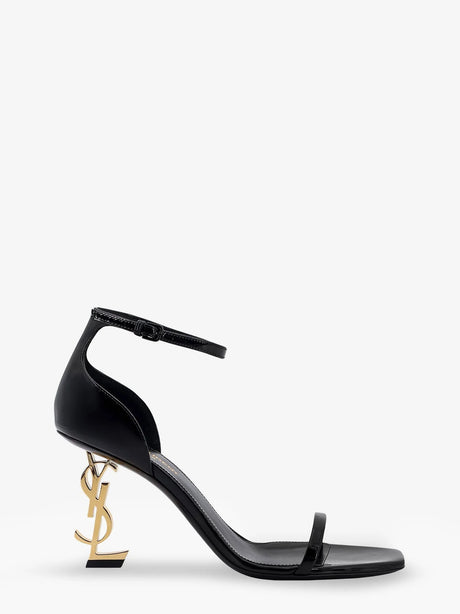 Saint Laurent Opyum 85 patent leather sandals - Nero