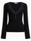 Self-Portrait Top with lace - Black