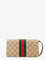 Gucci GG fabric shoulder bag with Nastro Web detail - Beige