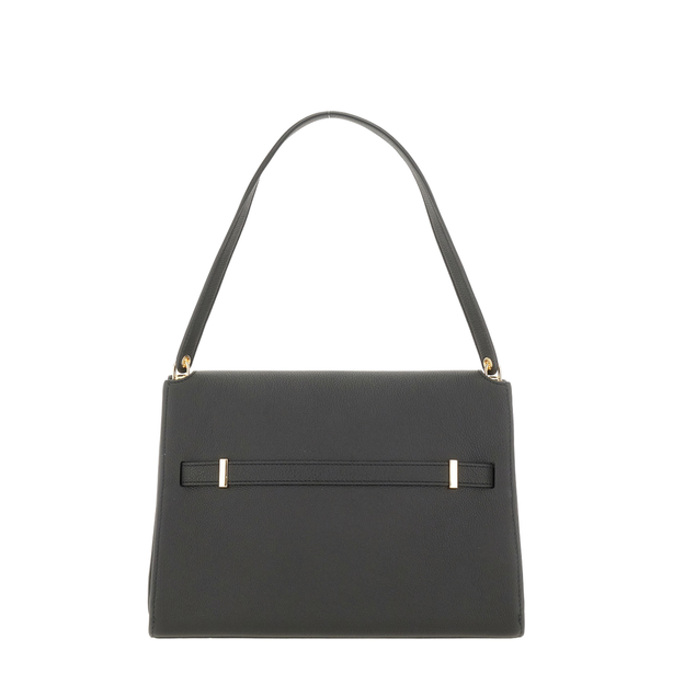 Lee Radziwill Large Pebbled Leather Shoulder Bag - Black