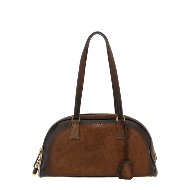 Bowling Medium Suede Bag - Cocoa Brown