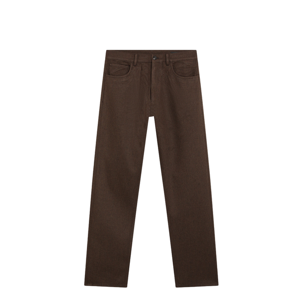 Ebony-Colored Wool Trousers