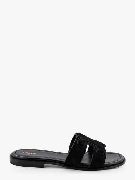 Celine Marina suede sandals with Triomphe logo - Black