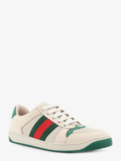 Gucci Screener mesh and leather sneakers with Nastro Web on the side - Wswsemevrv