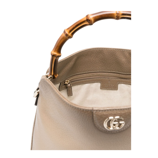 Diana Medium Calfskin Shoulder Bag - Gradient Oatmeal