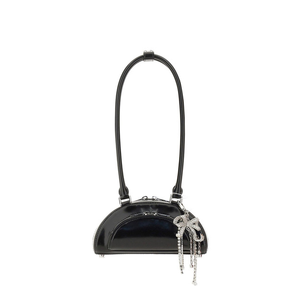 Mini Cow Leather Shoulder Bag - Black