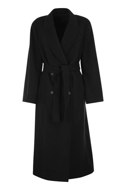 Pure Cashmere Double-Breasted Belted Coat