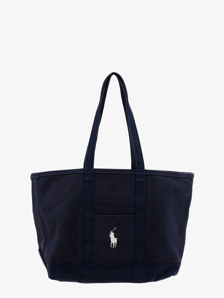 Polo Ralph Lauren Denim shoulder bag with embroidered logo on the front - Navynavy