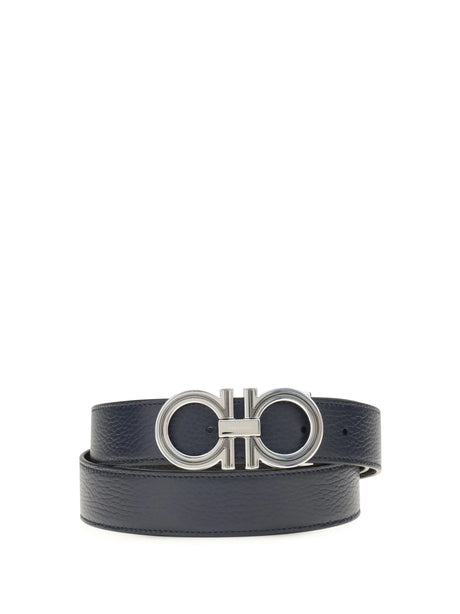 Ferragamo Reversible leather Belt - New Navy