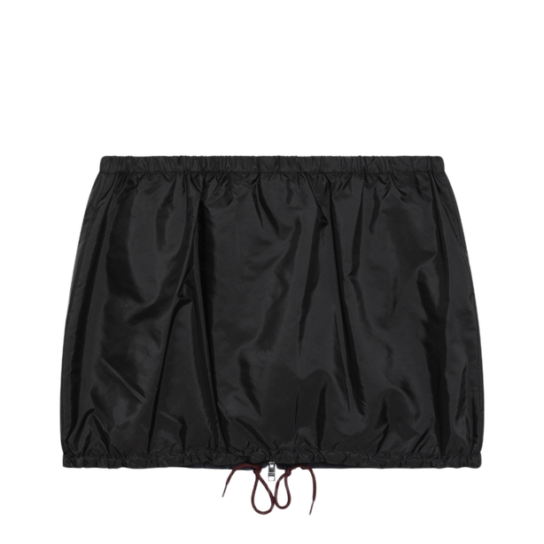Black Re-Nylon Mini Skirt