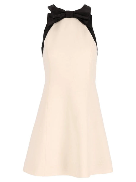 Valentino Garavani Short Crepe Couture Dress - White
