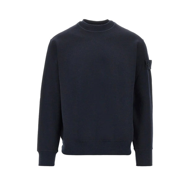 STONE ISLAND Cotton and wool sweatshirt with Logo Badge