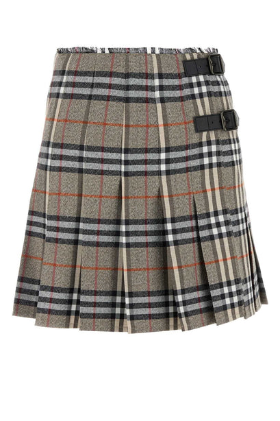 Embroidered Wool Skirt