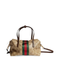 Ophidia Mini GG Coated Canvas Bag - Sand/Brown