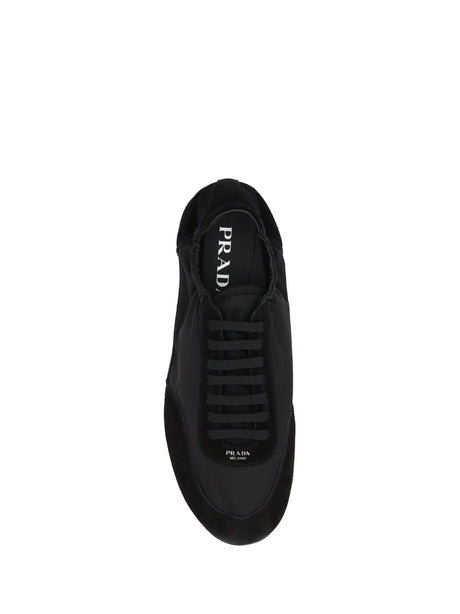 Prada Collapse Sneakers in Re-Nylon and suede - Black
