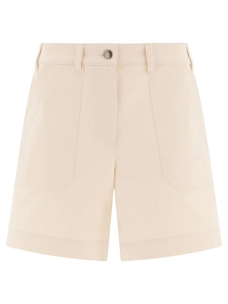 Moncler Cotton gabardine shorts - Beige