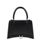 Hourglass Medium Calfskin Shoulder Bag - Black