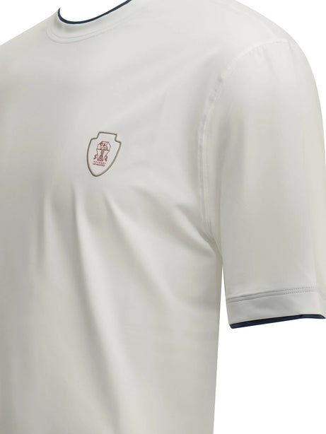 Brunello Cucinelli Crewneck T-shirt with logo - White