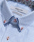 Coupe Cousu, Light Blue, Double Collar Long Sleeve Shirt
