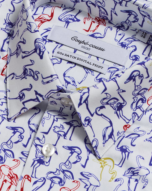 Coupe Cousu, Print, Short Sleeve Shirt