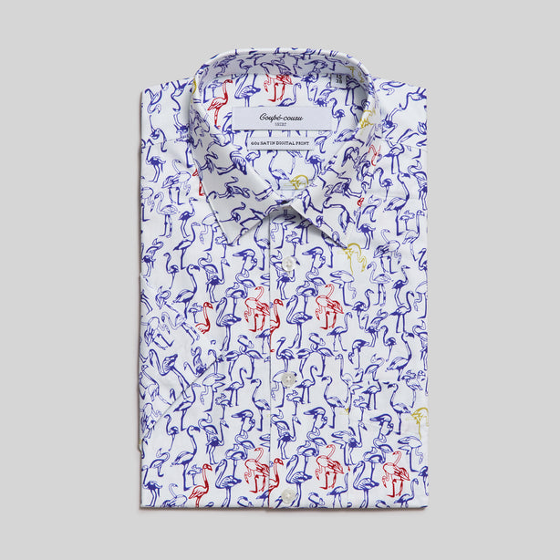 Coupe Cousu, Print, Short Sleeve Shirt
