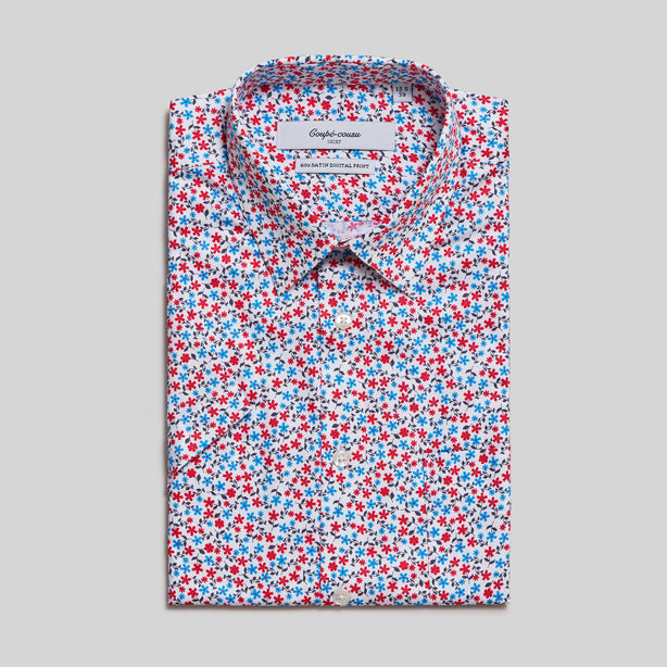 Coupe Cousu, Print, Short Sleeve Shirt