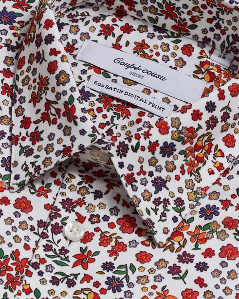 Coupe Cousu, Print, Short Sleeve Shirt