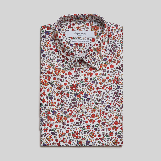 Coupe Cousu, Print, Short Sleeve Shirt