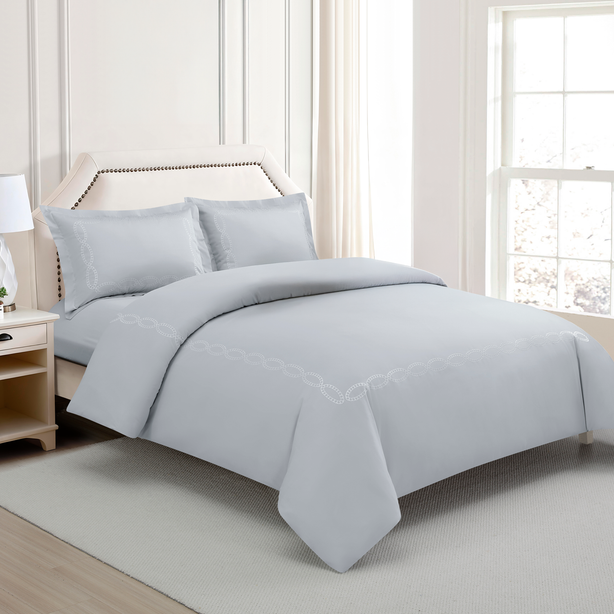 Charles Millen Singature Vouge Collection 100% Pima Cotton Bedlinen (Silver), Celestia