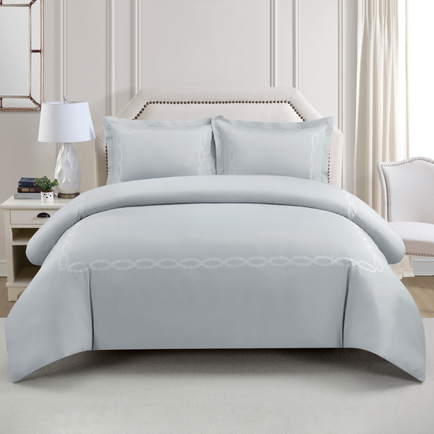 Charles Millen Singature Vouge Collection 100% Pima Cotton Bedlinen (Silver), Celestia