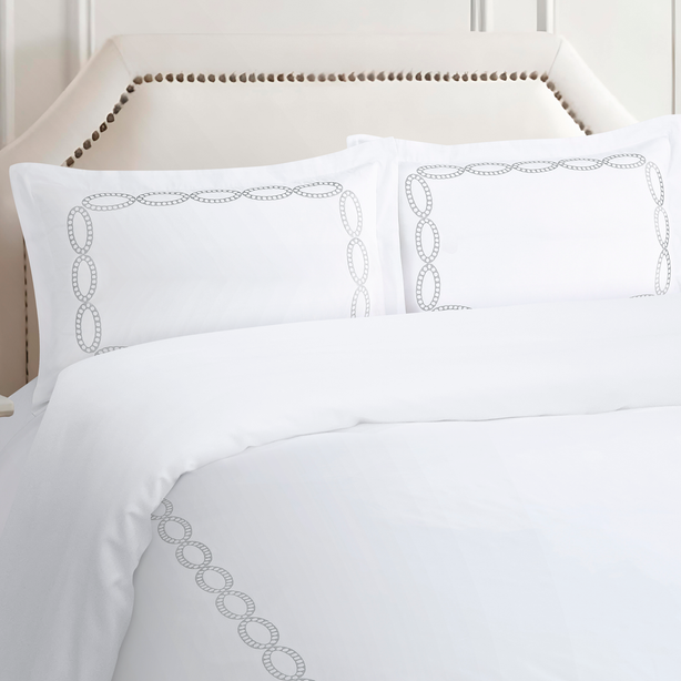 Charles Millen Singature Vouge Collection 100% Pima Cotton Bedlinen (White), Celestia