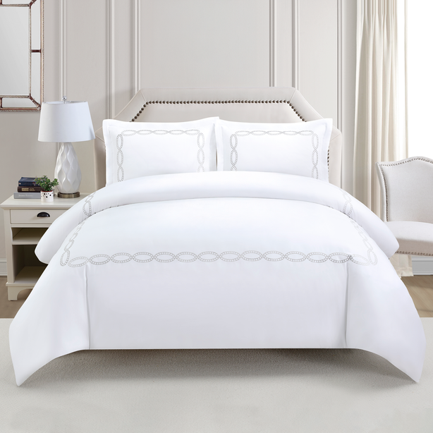 Charles Millen Singature Vouge Collection 100% Pima Cotton Bedlinen (White), Celestia