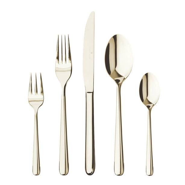 Charles Millen Signature Collection Opera Champagne Gold Mirror Finished Stainless Steel Cutlery Set