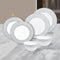 Charles Millen Signature Fine Bone China Collection Vogue Series Good for 4 Entrée Dining Set, Peace