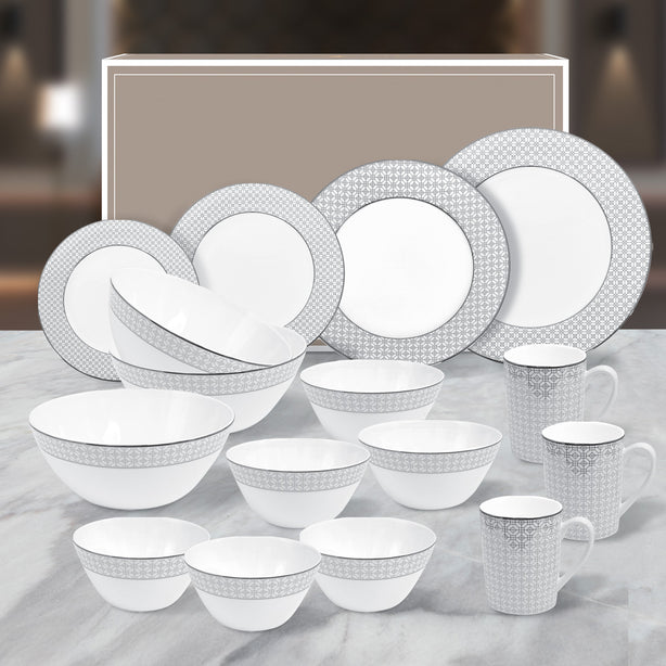 Charles Millen Signature Fine Bone China Collection Vogue Series Perfect 10 Dining Set, Peace