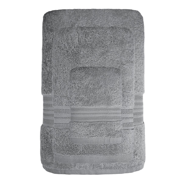 Charles Millen Signature Collection Velmont Egyptian Cotton Bath Linen, Silver