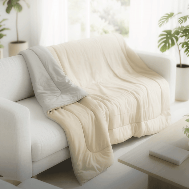 Charles Millen Suite Collection Glacia Bedlinen, Cooling Comforter, Pebble Stone