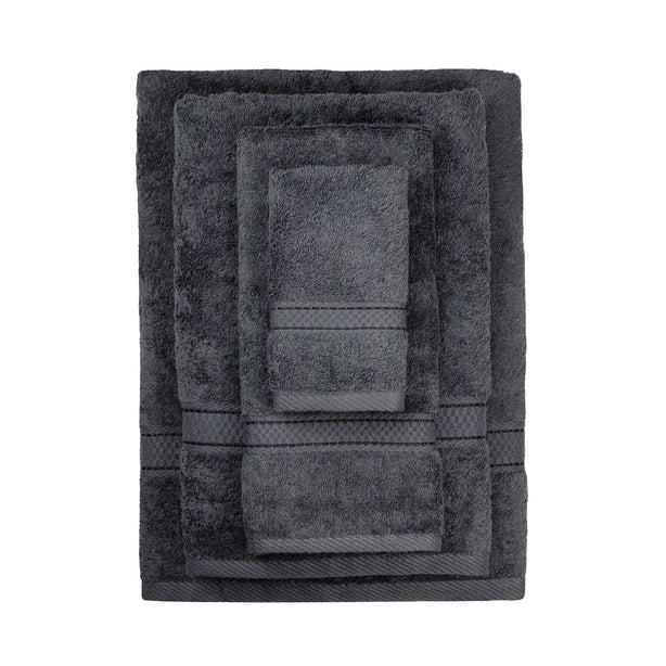 Charles Millen Suite Collection 100% Combed Cotton Classique Bath Linen, Anthrazit Grey