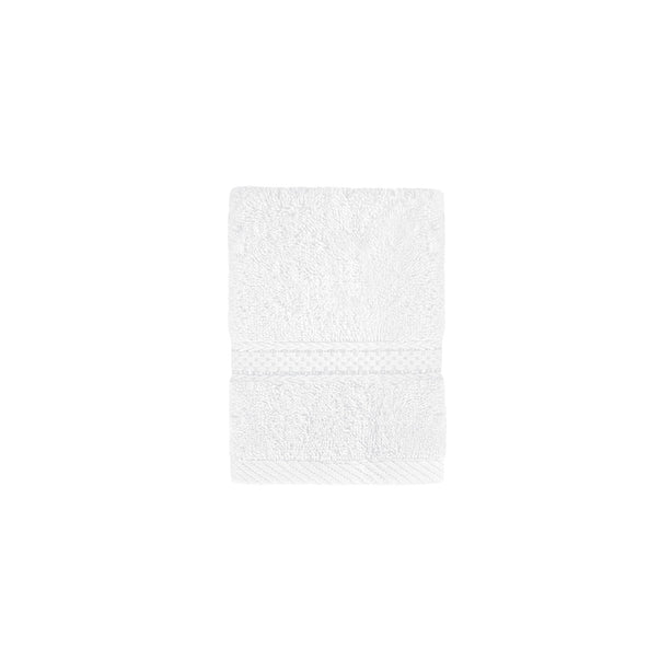 Charles Millen Suite Collection 100% Combed Cotton Classique Bath Linen, Bright White