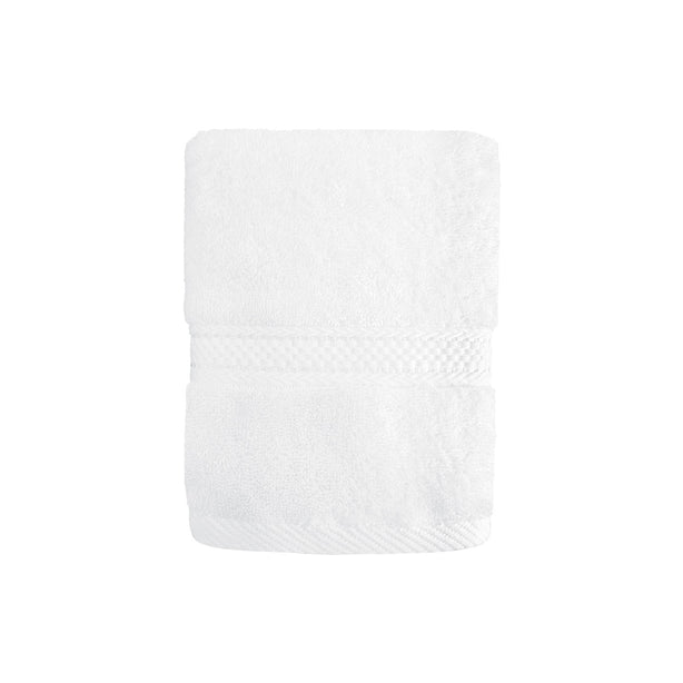 Charles Millen Suite Collection 100% Combed Cotton Classique Bath Linen, Bright White