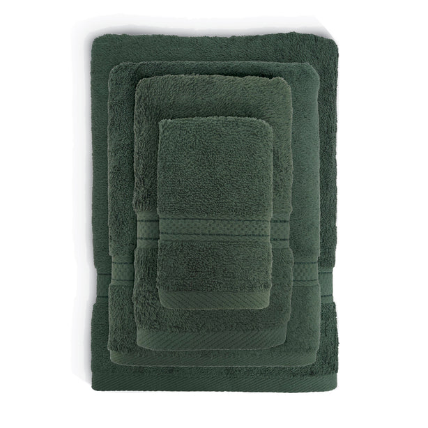 Charles Millen Suite Collection 100% Combed Cotton Classique Bath Linen, Moss Green