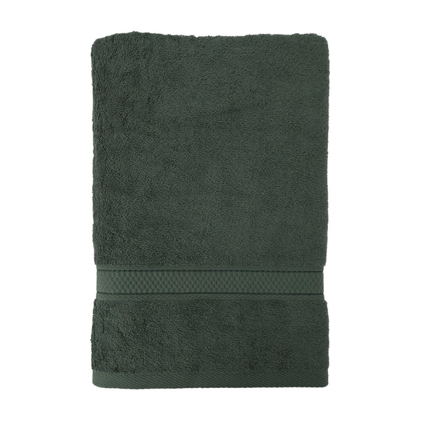 Charles Millen Suite Collection 100% Combed Cotton Classique Bath Linen, Moss Green