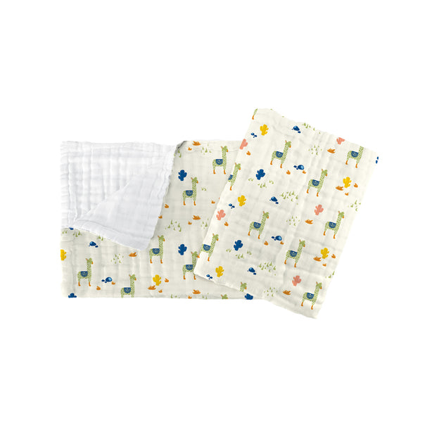The Gang 100% Cotton 6-ply high density printed gauze Bath Linen, Alpaca