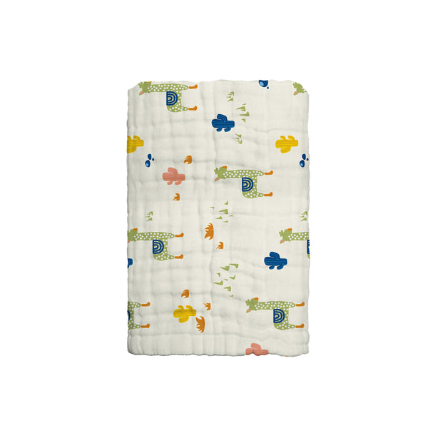 The Gang 100% Cotton 6-ply high density printed gauze Bath Linen, Alpaca