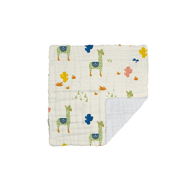 The Gang 100% Cotton 6-ply high density printed gauze Bath Linen, Alpaca